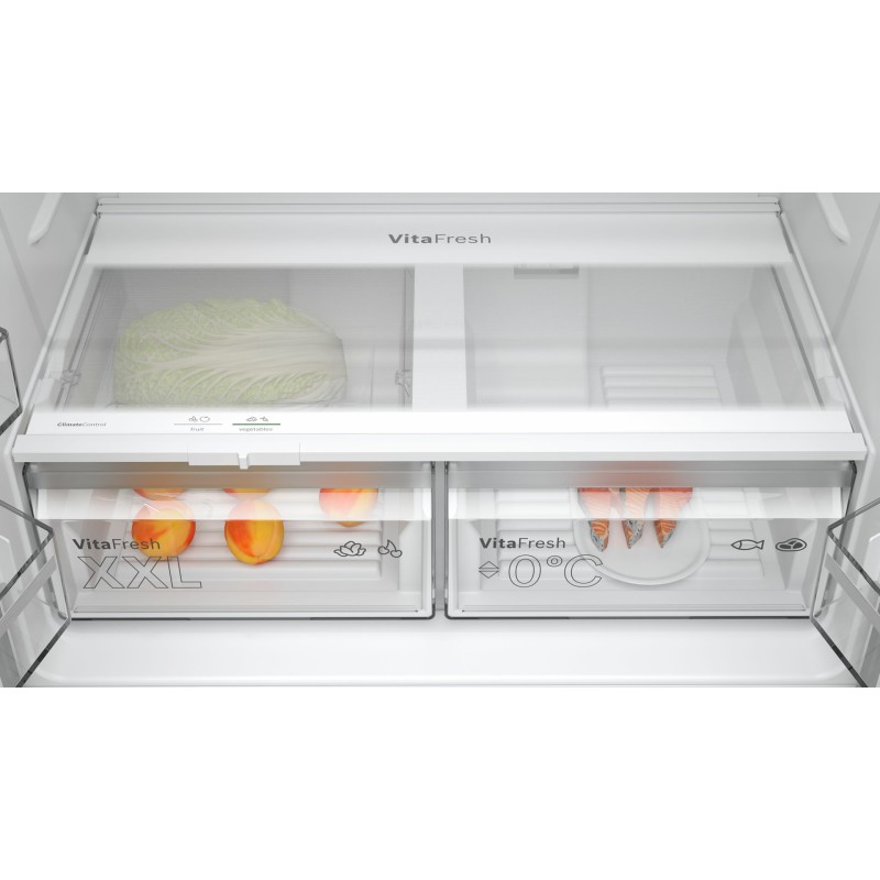 Bosch Serie 4 KFN96VPEA side-by-side refrigerator Freestanding 605 L E Stainless steel Bosch Serie 4 KFN96VPEA side-by-side refrigerator Freestanding 605 L E Stainless steel