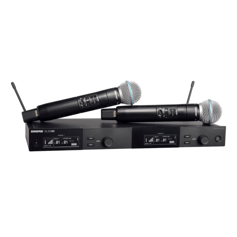 Shure SLXD24DE/B58-G59 - dual digital wireless system with two transmitters/handheld microphones Shure SLXD24DE/B58-G59 - dual digital wireless system with two transmitters/handheld microphones