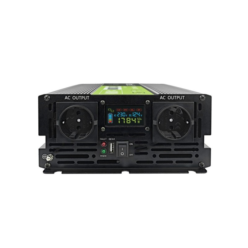 Green Cell PowerInverter LCD 12V to 230V 2000W/40000W car inverter with LCD display - pure sine wave Green Cell PowerInverter LCD 12V to 230V 2000W/40000W car inverter with LCD display - pure sine wave