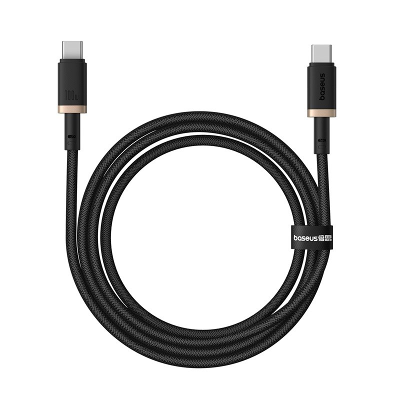 Baseus Dura Type C to Type C 100 W fast charging cable 1 m Black, Gold Baseus Dura Type C to Type C 100 W fast charging cable 1 m Black, Gold