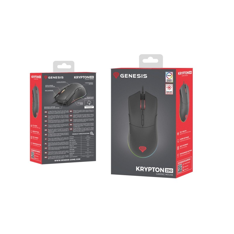 KRUX Fuze Pro mouse Right-hand USB Type-A Optical 12000 DPI KRUX Fuze Pro mouse Right-hand USB Type-A Optical 12000 DPI
