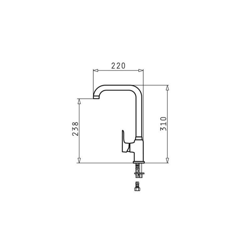 PYRAMIS SILVIO mixer tap polar white PYRAMIS SILVIO mixer tap polar white