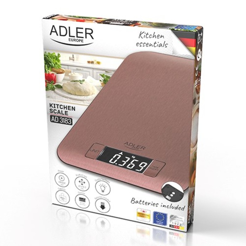 Kitchen scale ADLER AD 3183c Copper Kitchen scale ADLER AD 3183c Copper