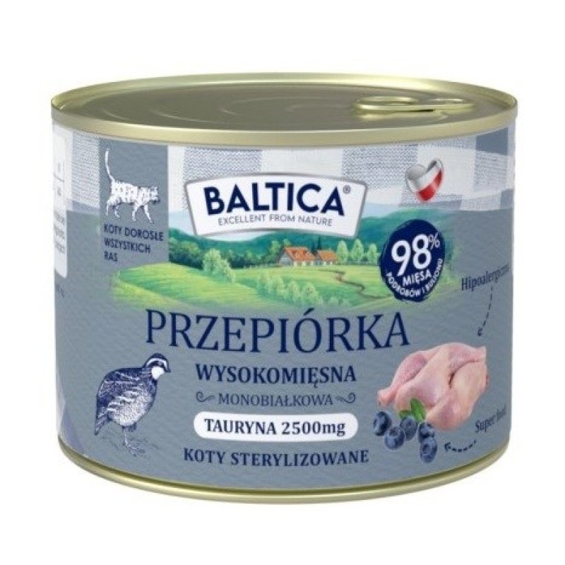 BALTICA Smaki regionów Quail - wet cat food - 185g BALTICA Smaki regionów Quail - wet cat food - 185g