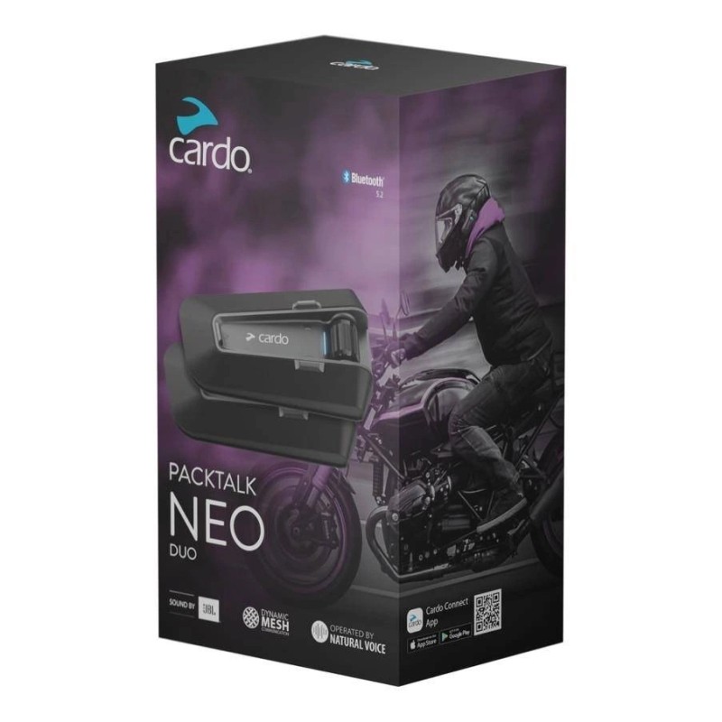 Cardo Packtalk Neo Duo Motorcycle intercom 2 channels 1600 m black Cardo Packtalk Neo Duo Motorcycle intercom 2 channels 1600 m black