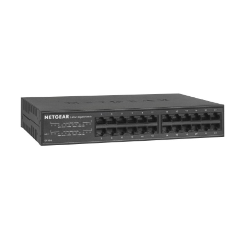 NETGEAR GS324 Unmanaged Gigabit Ethernet (10/100/1000) Black NETGEAR GS324 Unmanaged Gigabit Ethernet (10/100/1000) Black