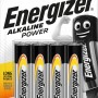 ENERGIZER BATTERY ALKALINE POWER AA LR6 BLISTER 4 PIECES