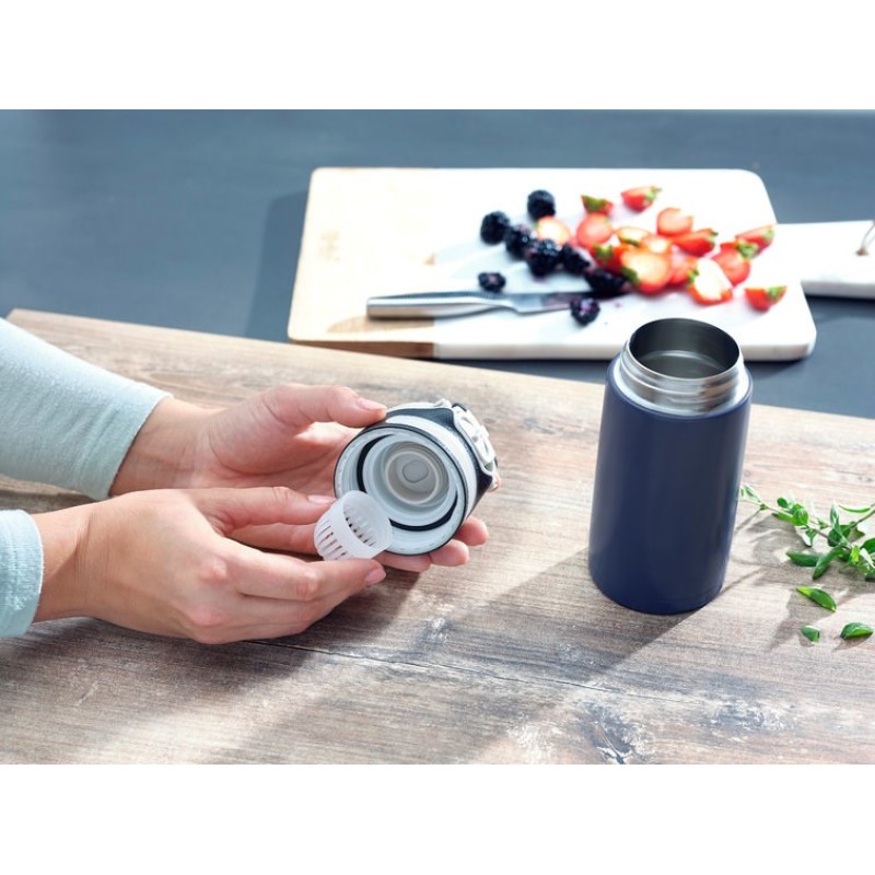 Leifheit 03247 travel mug 350 ml Black, Blue Stainless steel Leifheit 03247 travel mug 350 ml Black, Blue Stainless steel