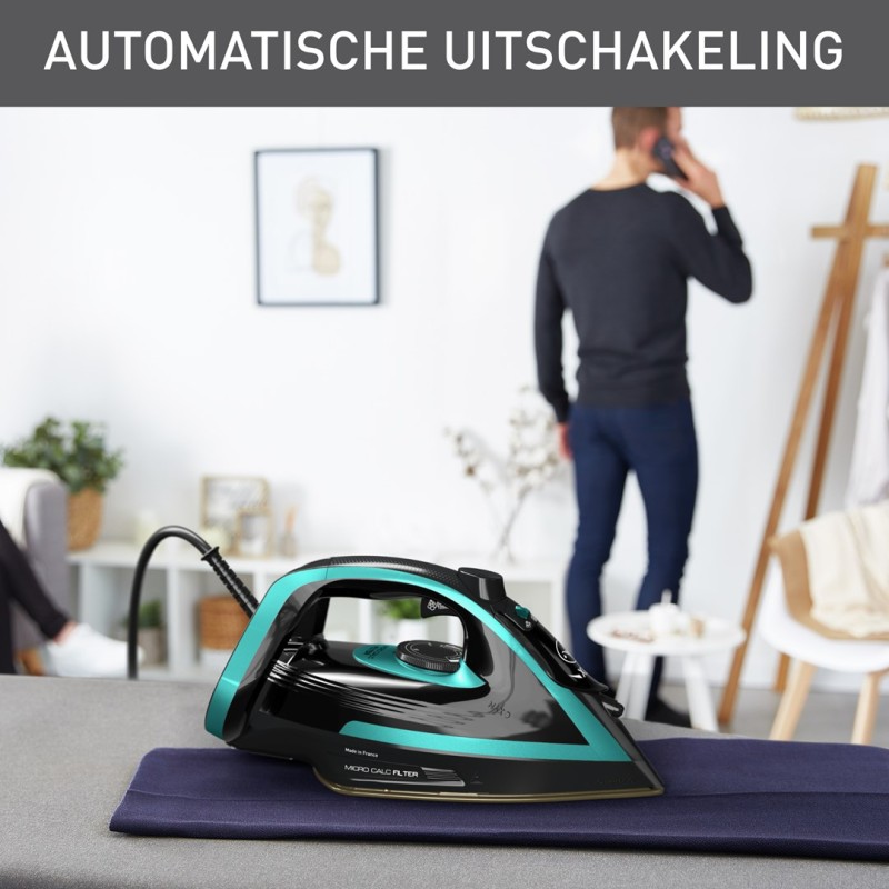 Tefal Puregliss FV8066 Dry & Steam iron Durilium AirGlide Autoclean soleplate 3000 W Black, Blue Tefal Puregliss FV8066 Dry & Steam iron Durilium AirGlide Autoclean soleplate 3000 W Black, Blue