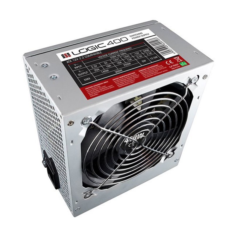 Logic 400 power supply unit 400 W 20+4 pin ATX ATX Stainless steel