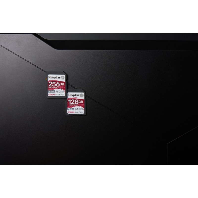 Kingston Technology 256GB Canvas React Plus SDXC UHS-II 300R/260W U3 V90 for Full HD/4K/8K