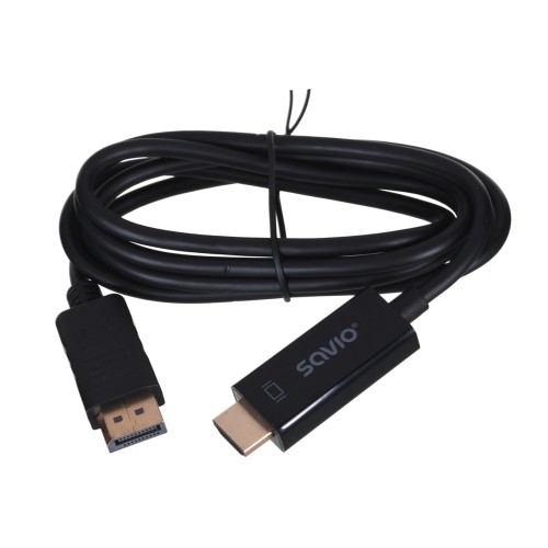Savio CL-56 video cable adapter 1.5 m DisplayPort HDMI Type A (Standard) Black Savio CL-56 video cable adapter 1.5 m DisplayPort HDMI Type A (Standard) Black