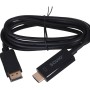 Savio CL-56 video cable adapter 1.5 m DisplayPort HDMI Type A (Standard) Black