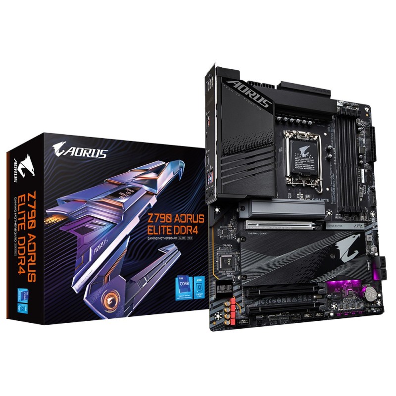 GIGABYTE Z790 AORUS ELITE DDR4 Motherboard - Supports Intel Core 14th Gen CPUs, 16*+1+2 Phases Digital VRM, up to 5333MHz DDR4 (OC), 4xPCIe 4.0 M.2, 2.5GbE LAN, USB 3.2 Gen 2 GIGABYTE Z790 AORUS ELITE DDR4 Motherboard - Supports Intel Core 14th Gen CPUs, 16*+1+2 Phases Digital VRM, up to 5333MHz DDR4 (OC), 4xPCIe 4.0 M.2, 2.5GbE LAN, USB 3.2 Gen 2