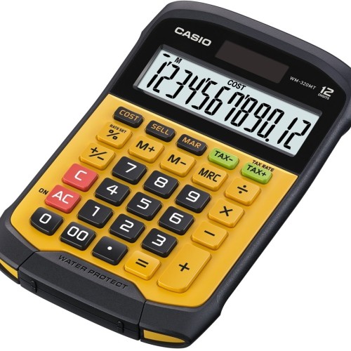 CASIO OFFICE CALCULATOR WATERPROOF WM-320MT-S, 12-digit display, removable keyboard. CASIO OFFICE CALCULATOR WATERPROOF WM-320MT-S, 12-digit display, removable keyboard.