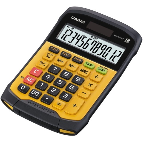 CASIO OFFICE CALCULATOR WATERPROOF WM-320MT-S, 12-digit display, removable keyboard. CASIO OFFICE CALCULATOR WATERPROOF WM-320MT-S, 12-digit display, removable keyboard.