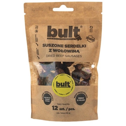 BULT Dried beef sausages - dog treat - 12 BULT Dried beef sausages - dog treat - 12