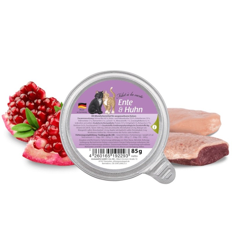 GRANATAPET Filet á la carte Duck with chicken - wet cat food - 85g GRANATAPET Filet á la carte Duck with chicken - wet cat food - 85g
