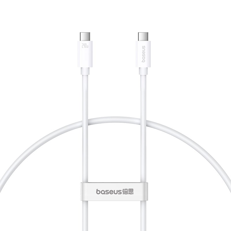 Baseus Superior USB C to USB C data cable 1 m 240 W White Baseus Superior USB C to USB C data cable 1 m 240 W White