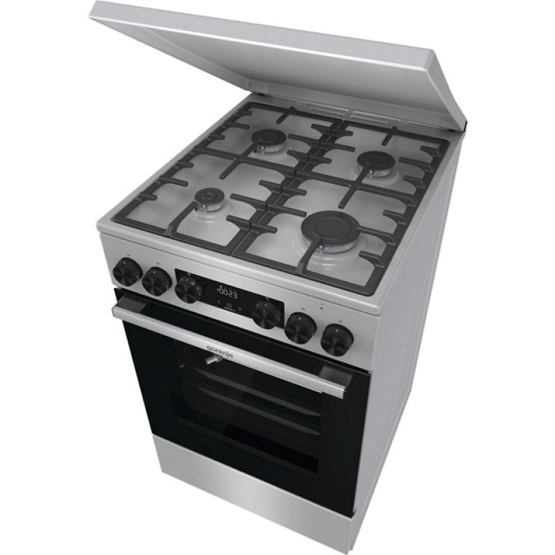Gorenje GKS5C71XF Freestanding cooker with oven Silver