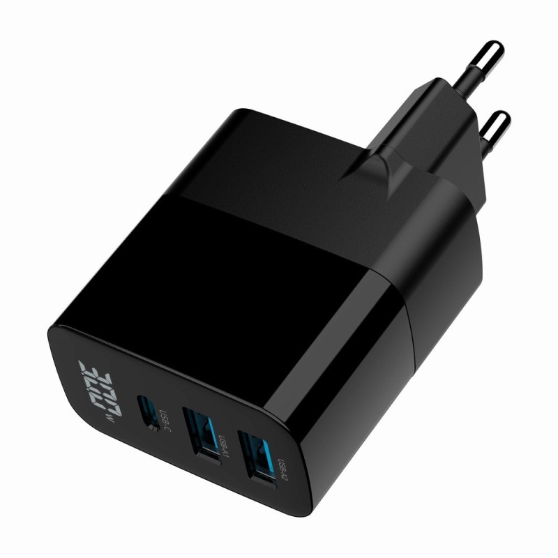 Gembird TA-UC-PDQC30LCD-BK-02 mobile device charger Universal Black AC Fast charging Indoor Gembird TA-UC-PDQC30LCD-BK-02 mobile device charger Universal Black AC Fast charging Indoor