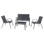 Garden furniture set RIVET black