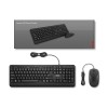 Lenovo 160 keyboard Mouse included Home/Office USB US English Black