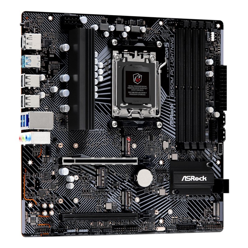 Asrock B650M PG Lightning AMD B650 Socket AM5 micro ATX Asrock B650M PG Lightning AMD B650 Socket AM5 micro ATX