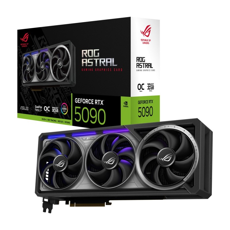 ASUS ROG Astral - -RTX5090-O32G-GAMING NVIDIA GeForce RTX 5090 32 GB GDDR7 ASUS ROG Astral - -RTX5090-O32G-GAMING NVIDIA GeForce RTX 5090 32 GB GDDR7