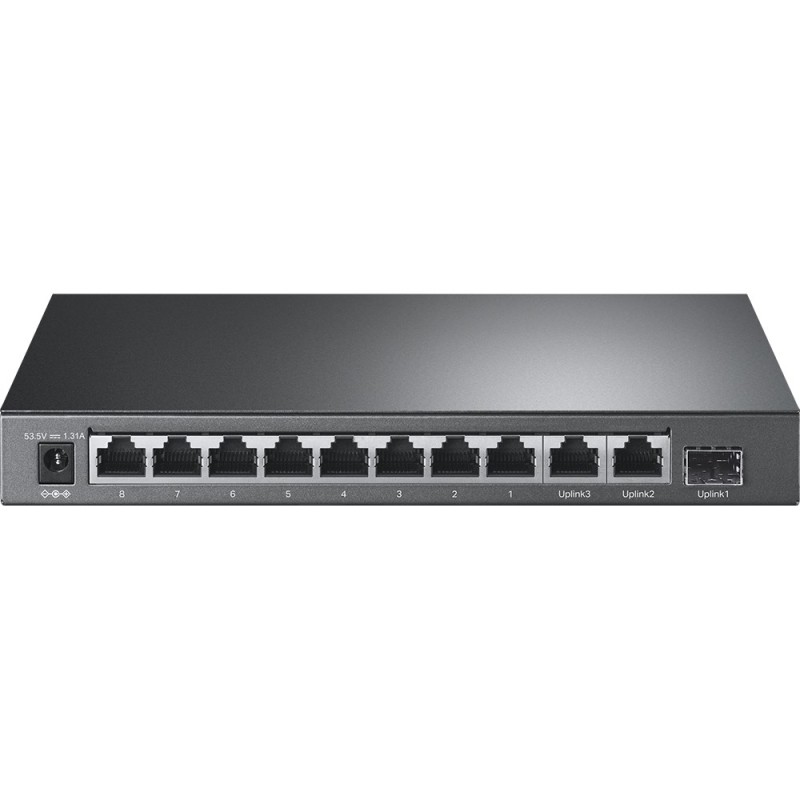 TP-Link 8-Port 10/100Mbps + 3-Port Gigabit Desktop Switch with 8-Port PoE+ TP-Link 8-Port 10/100Mbps + 3-Port Gigabit Desktop Switch with 8-Port PoE+