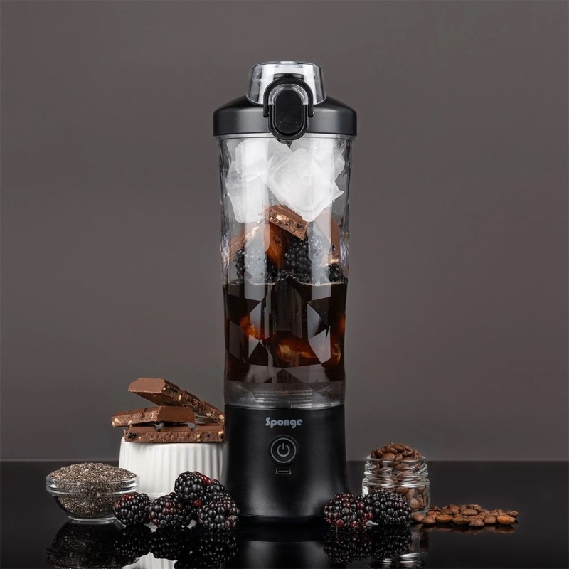 Sponge Cordless cup blender 0.6l Black Sponge Cordless cup blender 0.6l Black