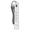 Maclean power strip, 4-socket extension cable + 2xUSB, with switches, 250VAC/10A, 2.1A 5V, 1.5m, black, MCE229 B