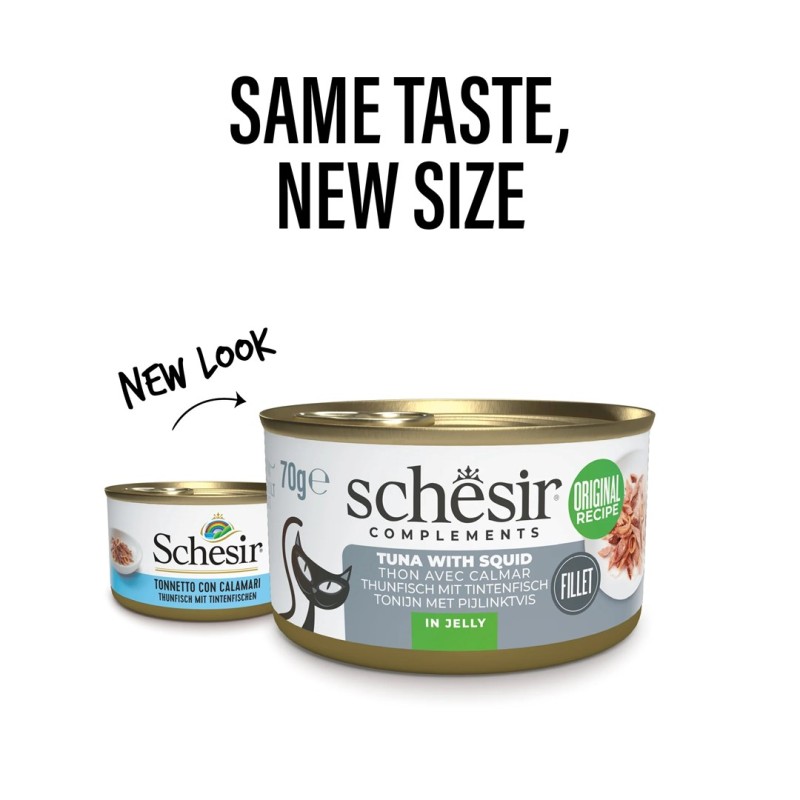 SCHESIR Complements Tuna with squids in jelly - wet cat food - 70g