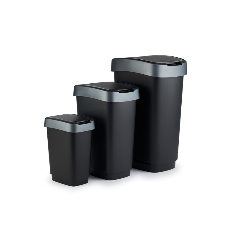 ROTHO Twist Silver - trash bin – 10l ROTHO Twist Silver - trash bin – 10l
