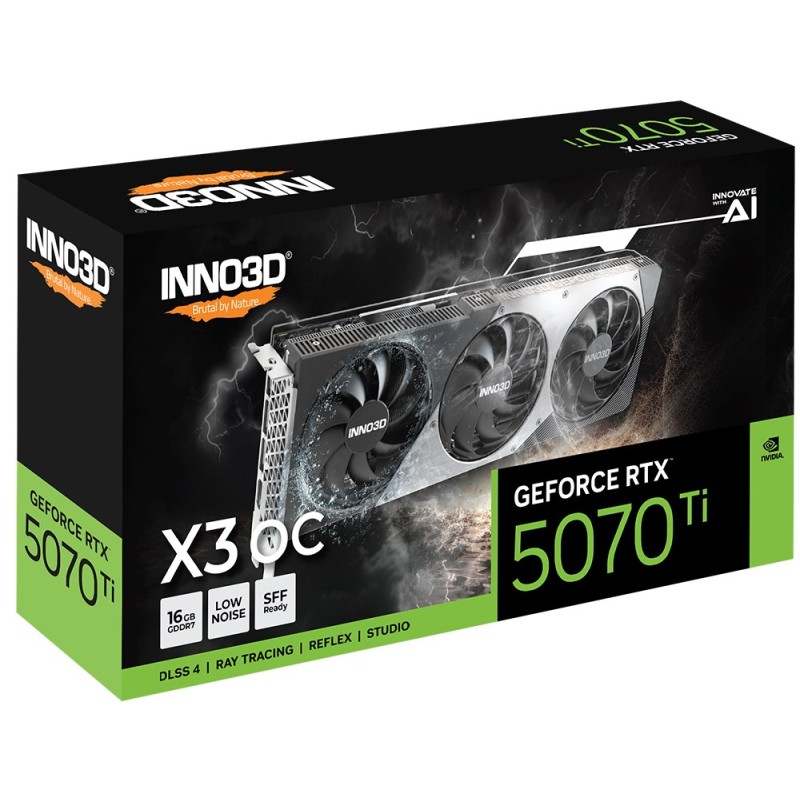 Inno3D GeForce RTX 5070 Ti X3 OC NVIDIA 16 GB GDDR7 Inno3D GeForce RTX 5070 Ti X3 OC NVIDIA 16 GB GDDR7