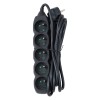 Esperanza ELK208K Power strip 5GN/3M Black