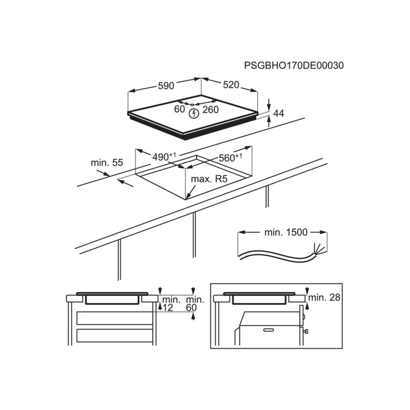 Electrolux EIS62443 Black Built-in 60 cm Zone induction hob 4 zone(s) Electrolux EIS62443 Black Built-in 60 cm Zone induction hob 4 zone(s)