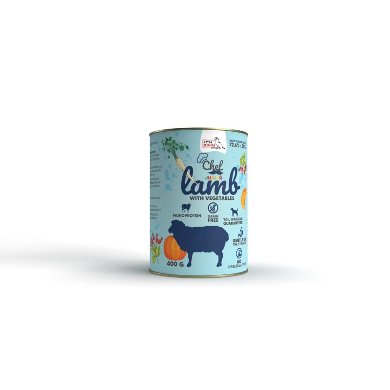 SYTA MICHA Chef Junior Lamb with vegetables - wet dog food - 400g SYTA MICHA Chef Junior Lamb with vegetables - wet dog food - 400g