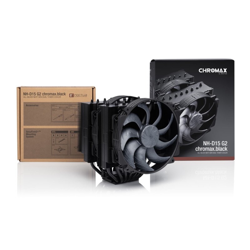 Noctua NH-D15 G2 chromax.black - Next-generation dual-tower CPU cooling system (black)