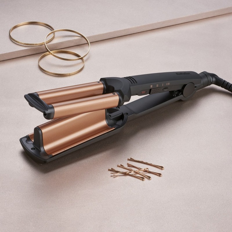 BaByliss Deep Waves Curling iron Warm Black, Orange 98.4 BaByliss Deep Waves Curling iron Warm Black, Orange 98.4