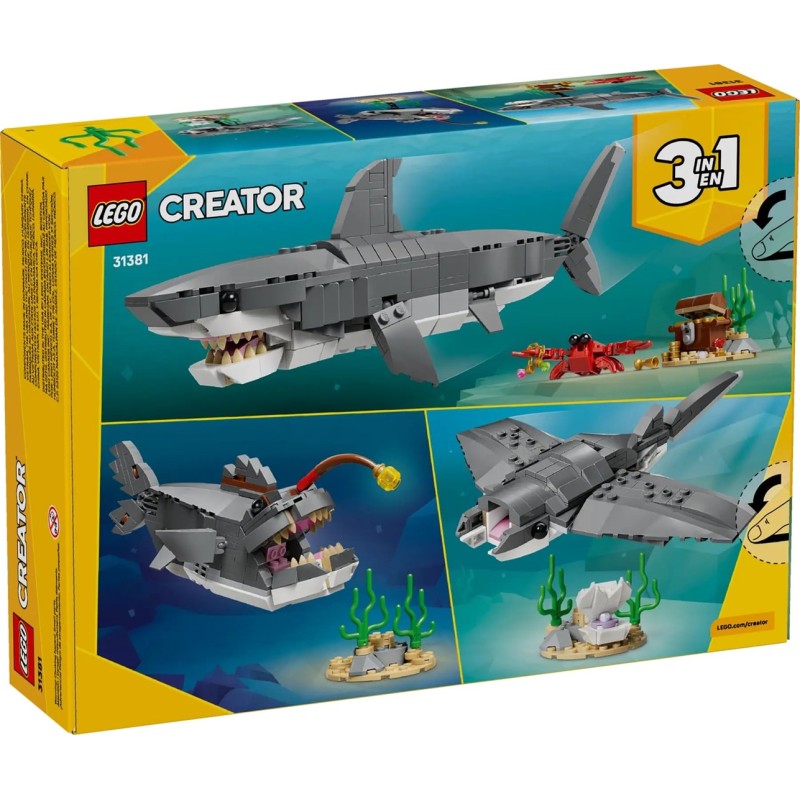 LEGO CREATOR 3 IN 1 31381 Fierce Shark with a Treasure Chest