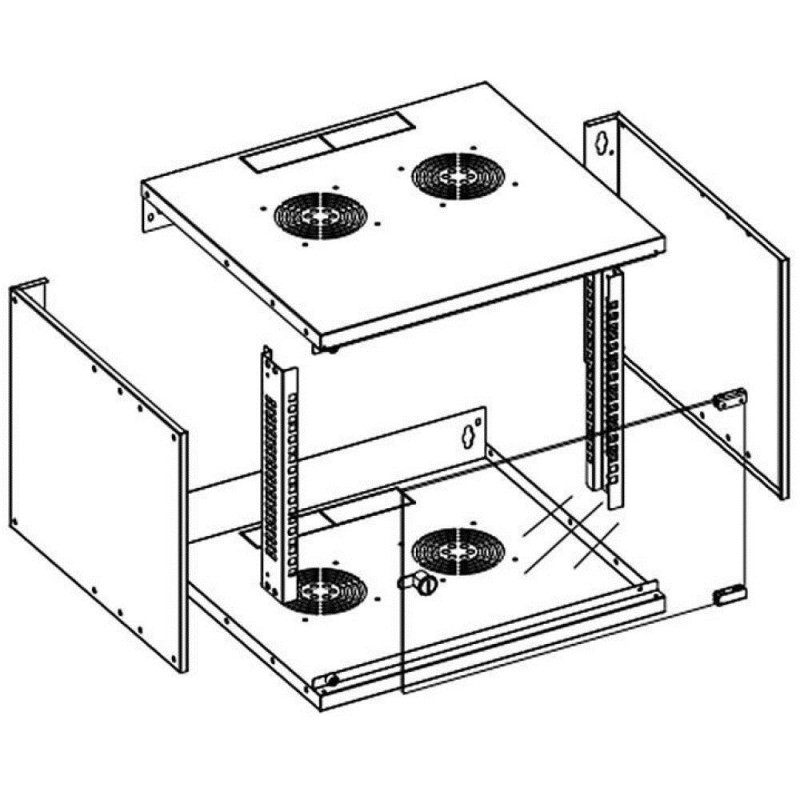 Techly Wall Rack Cabinet 19 6U D320 Black Assembled Techly Wall Rack Cabinet 19 6U D320 Black Assembled