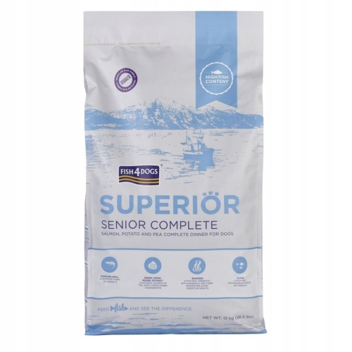 FISH4DOGS Superior Senior Complete Salmon - dry dog food - 12kg FISH4DOGS Superior Senior Complete Salmon - dry dog food - 12kg