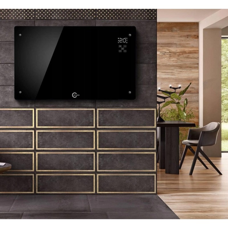 Carruzzo Q20F1 Glass panel heater black