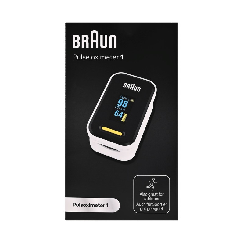 Braun YK-81CEU pulse oximeter Black, Stainless steel