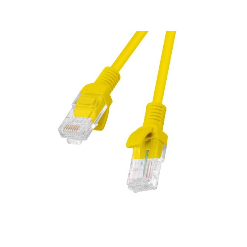 PATCHCORD KAT.5E UTP 1M ŻÓŁTY FLUKE PASSED LANBERG 10-PACK