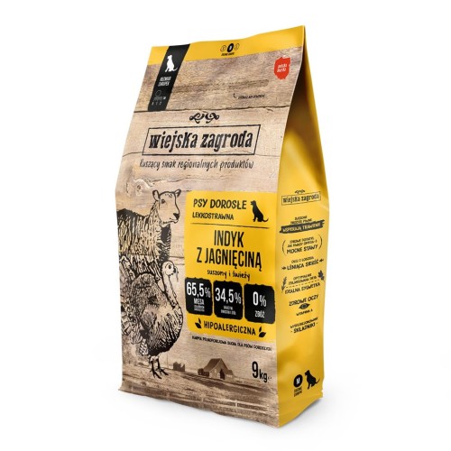 WIEJSKA ZAGRODA Turkey with lamb M - dry dog food - 9kg WIEJSKA ZAGRODA Turkey with lamb M - dry dog food - 9kg