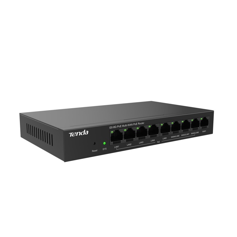 Tenda G0-8G-PoE wired router Gigabit Ethernet Black Tenda G0-8G-PoE wired router Gigabit Ethernet Black