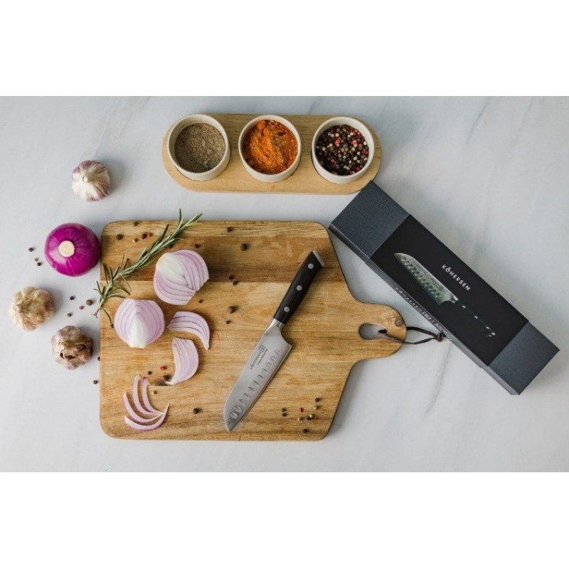 Nóż santoku Santoku Kohersen Elegance Ebony Wood 12,7cm Nóż santoku Santoku Kohersen Elegance Ebony Wood 12,7cm