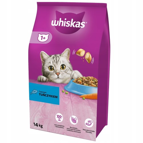 WHISKAS Adult Tuna with vegetables - dry cat food - 14 kg